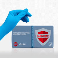 SHIRUDO Fit n Feel Nitrile Disposable Glove, Powder Free (9"/3.0g/100pcs)