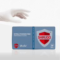 SHIRUDO Fit n Feel Nitrile Disposable Glove, Powder Free (9"/3.0g/100pcs)