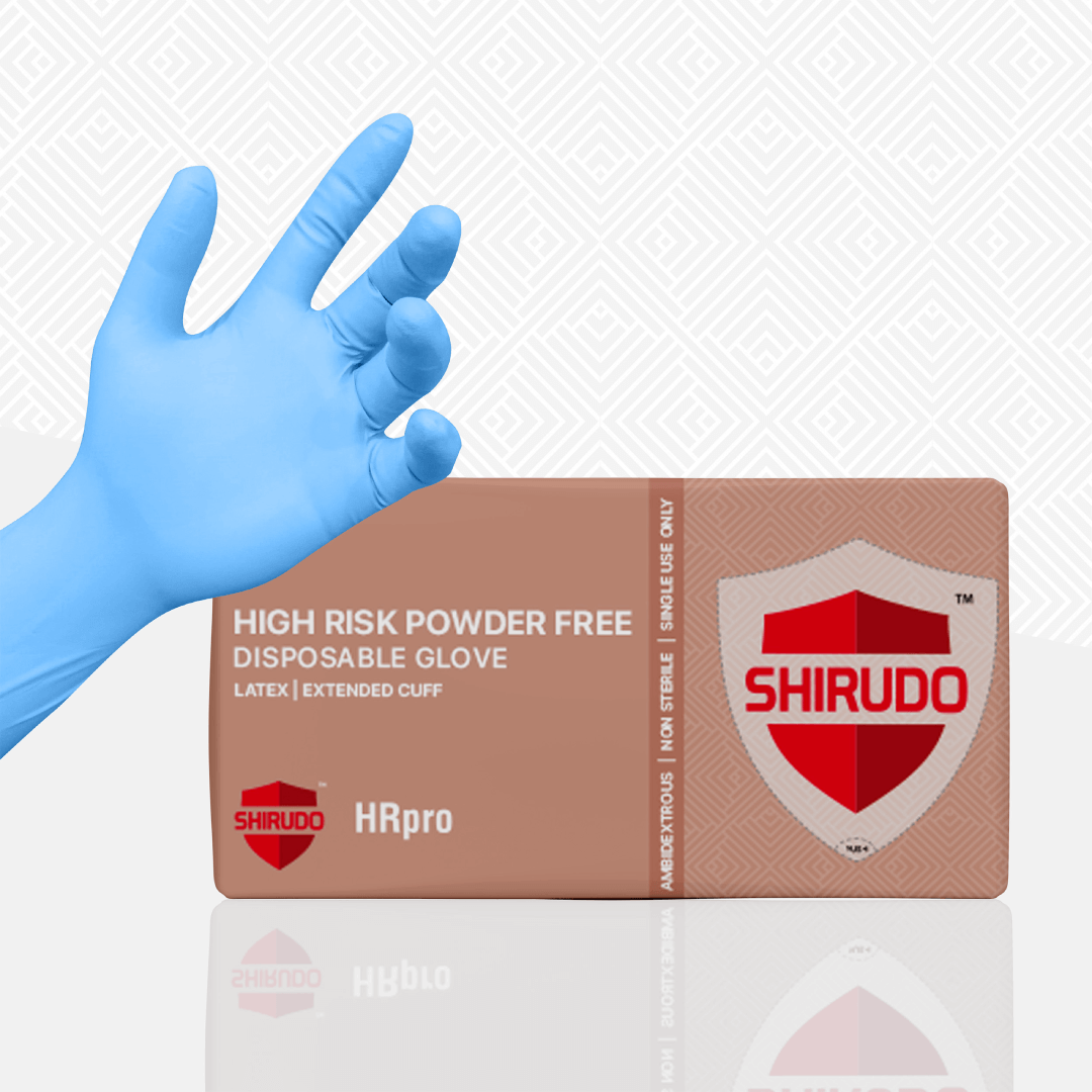 SHIRUDO HRPro High Risk Nitrile Disposable Glove - Light Blue (12"/6.7g/100 Pcs)