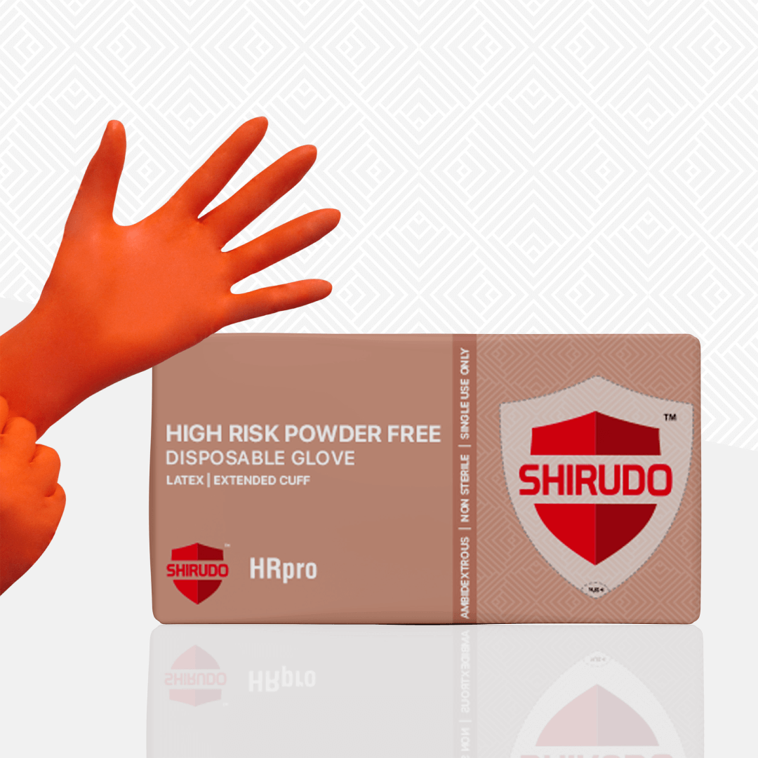 SHIRUDO HRPro High Risk Orange Nitrile Disposable Glove (12"/7.2g/50pcs)