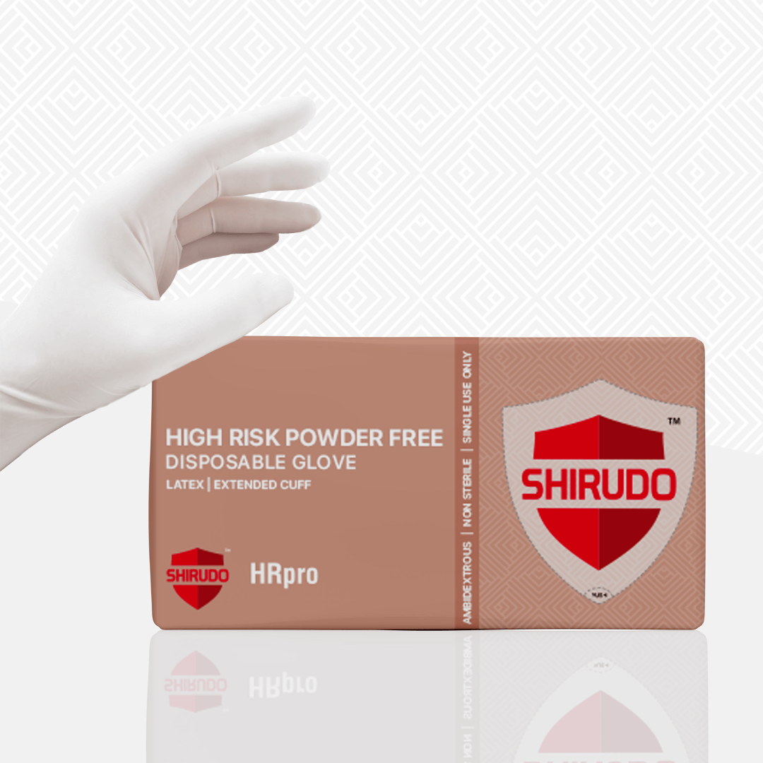 SHIRUDO HRPro High-Risk Latex Disposable Glove – Natural White (12”/8.0g/100pcs)