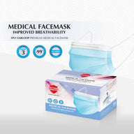 SHIRUDO 3-Ply Earloop Premium Medical Facemask [50pcs/box]