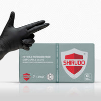 SHIRUDO 7th Sense Nitrile Disposable Glove, LD technology, Food Safe (9"/3.2g/100pcs)