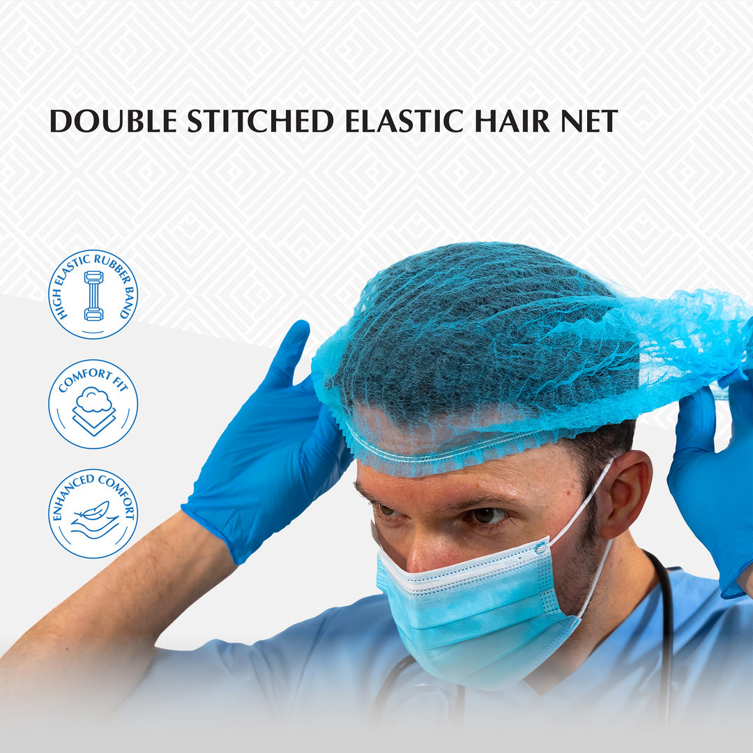 SHIRUDO Disposable Hair Net/Mob Cap- 100pcs/pack