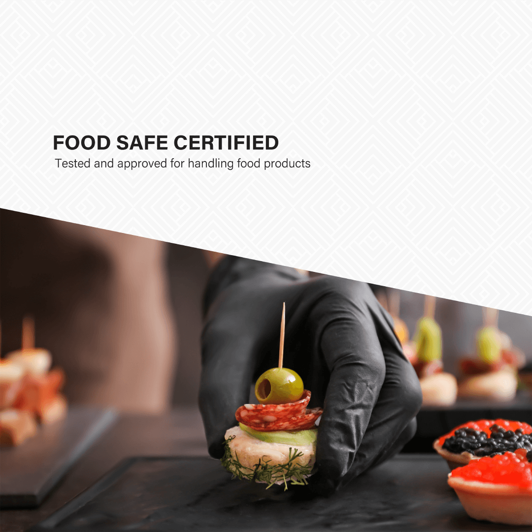 SHIRUDO 7th Sense BerryBlack Nitrile Disposable Glove, LD technology, Food Safe (10"/5g/100pcs)