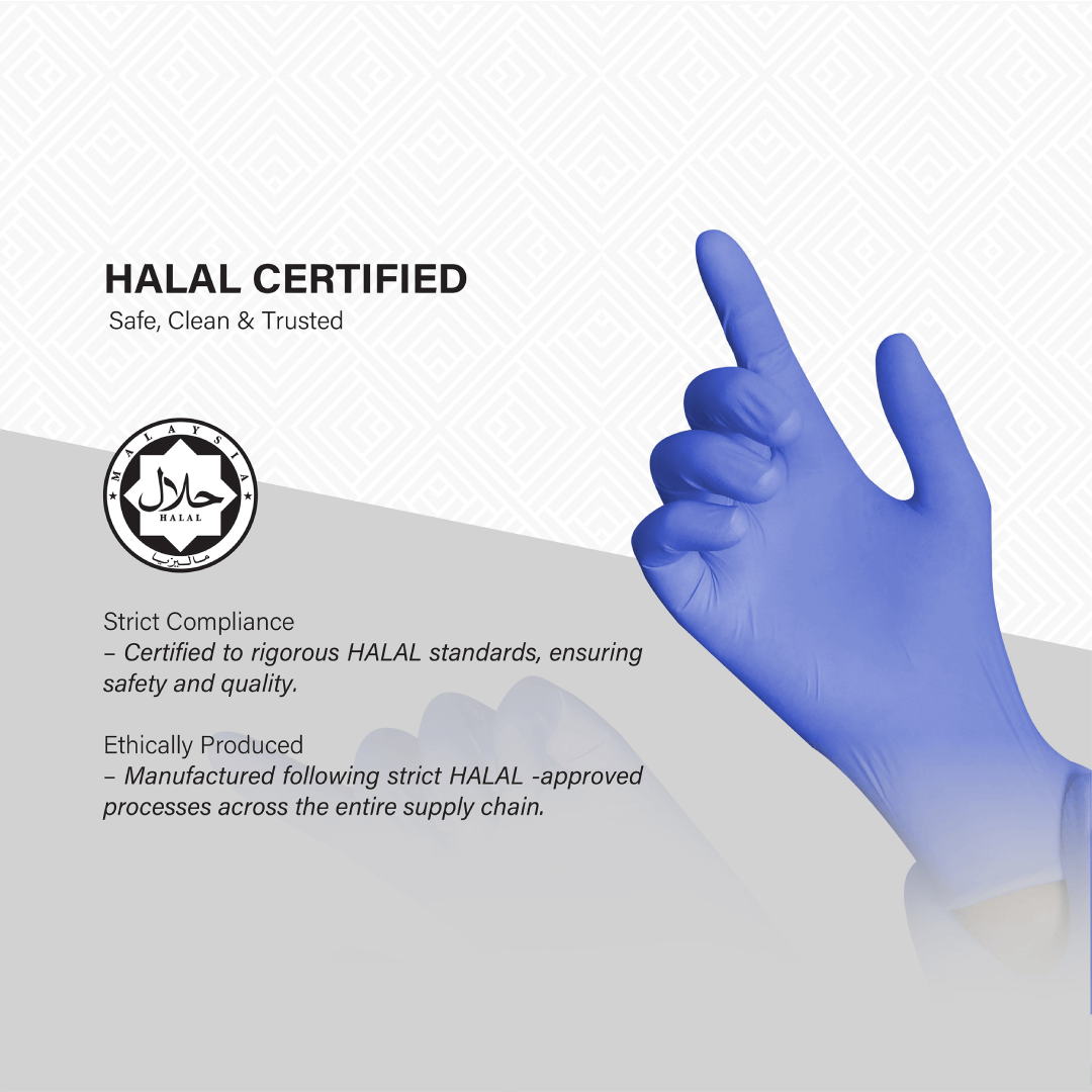 [HALAL] CONFIDENZ White Nitrile Disposable Glove (9"/3.5g/100pcs)