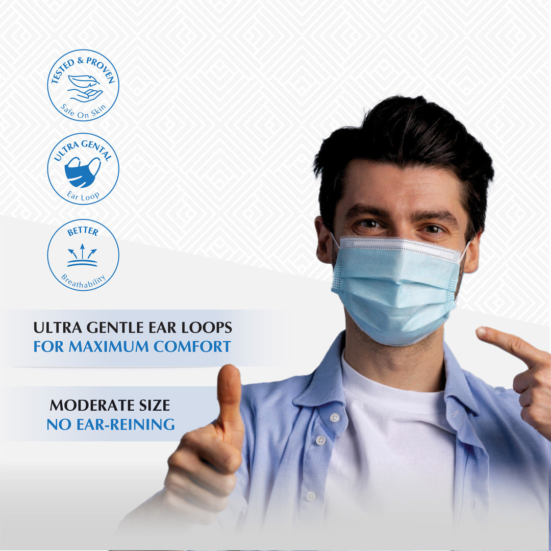 SHIRUDO 3-Ply Earloop Premium Medical Facemask [50pcs/box]