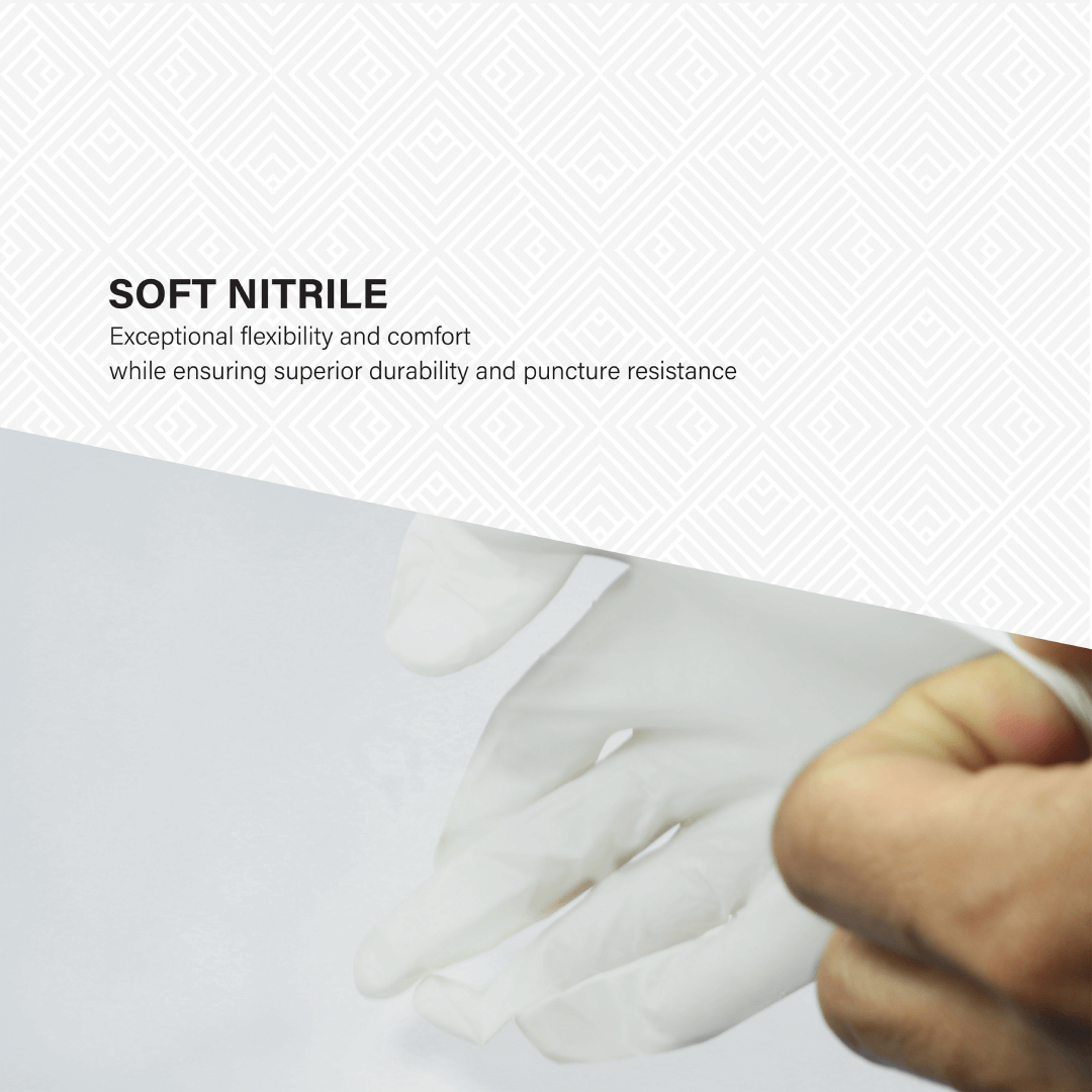 SHIRUDO Fit n Feel Nitrile Disposable Glove, Powder Free (9"/3.0g/100pcs)