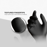 SHIRUDO 7th Sense BerryBlack Nitrile Disposable Glove, LD technology, Food Safe (10"/5g/100pcs)