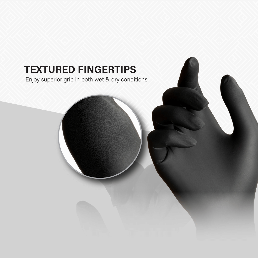SHIRUDO 7th Sense BerryBlack Nitrile Disposable Glove, LD technology, Food Safe (10"/5g/100pcs)