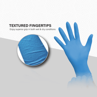 [HALAL] CONFIDENZ Blue Nitrile Disposable Gloves -LD technology, Food Safe (9"/4.6g/100pcs)