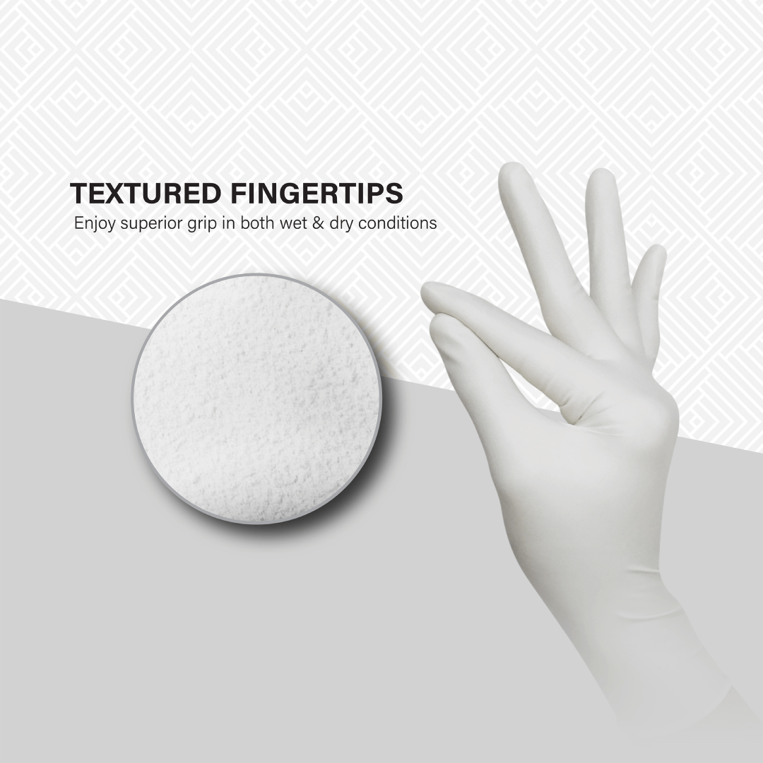 SHIRUDO PureShield Natural White Latex Disposable Glove (9"/6.0g/100pcs)