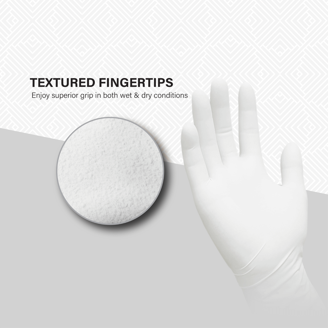 SHIRUDO HRPro High-Risk Latex Disposable Glove – Natural White (12”/8.0g/100pcs)