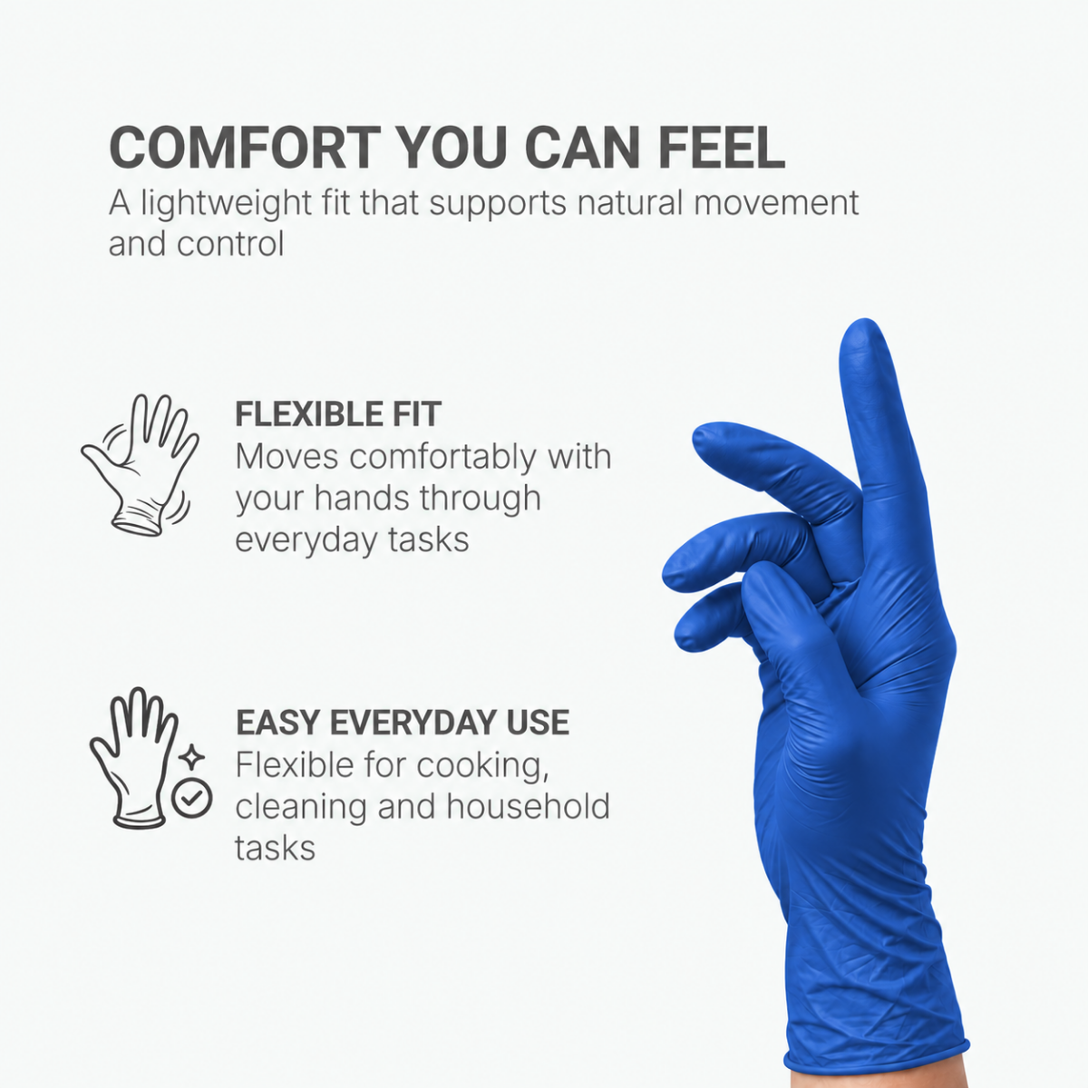 Shirudo Fit n Feel Nitrile Disposable Glove (9.5