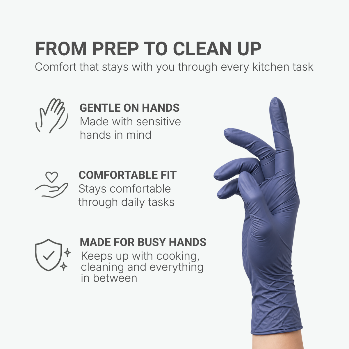 Shirudo 7th Sense Nitrile Disposable Glove, LD Technology™, Food Safe (9.5